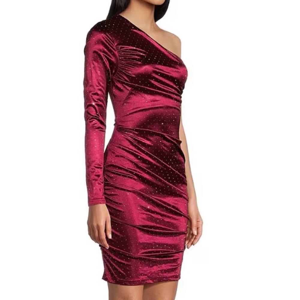 GB Long Sleeve Crystal Mini Dress NWT
